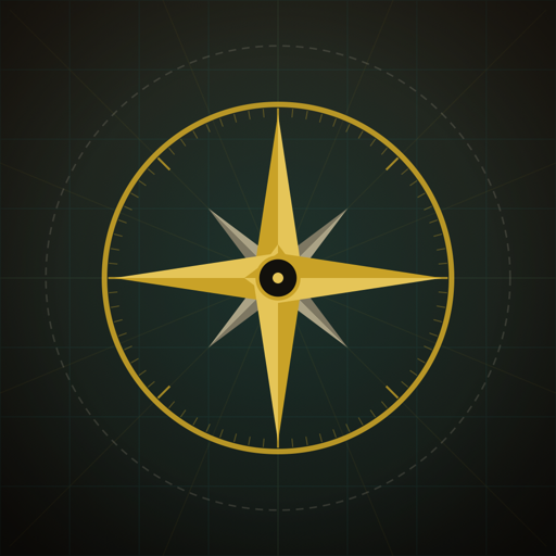 Jackdaw Atlas app icon — golden compass rose